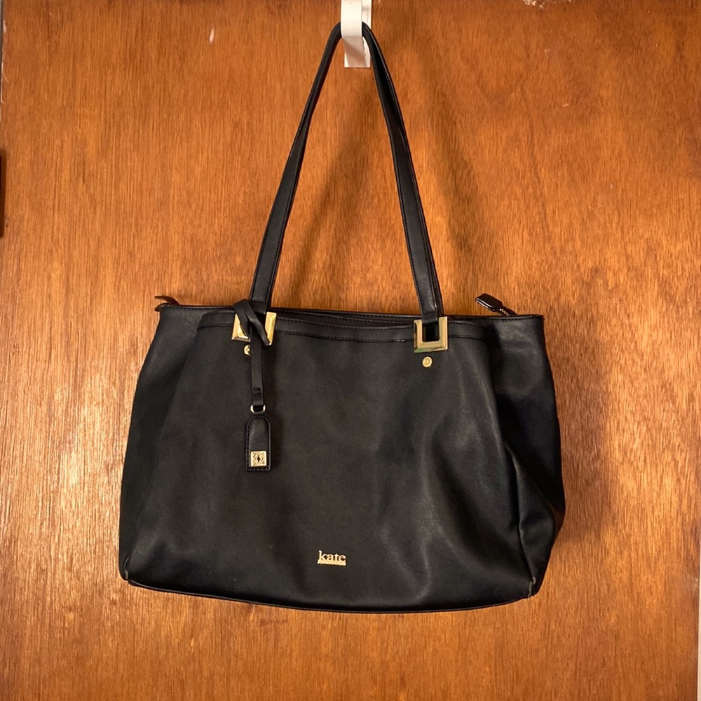 Black Kate Landry handbag with gold trim
